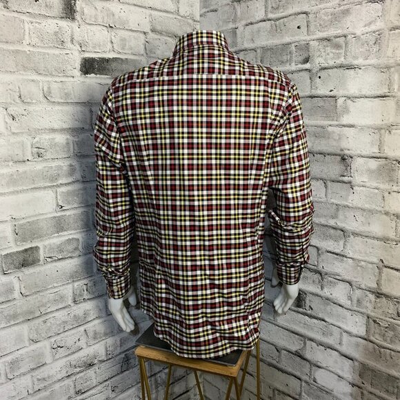 Eton Contemporary Plaid Checked Print Dress Shirt - Picture 5 of 12